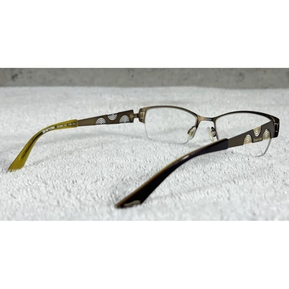Brendel Eschenbach 902087 60 Gold Brown Half Rim Eyeglasses Frames 51-18-135